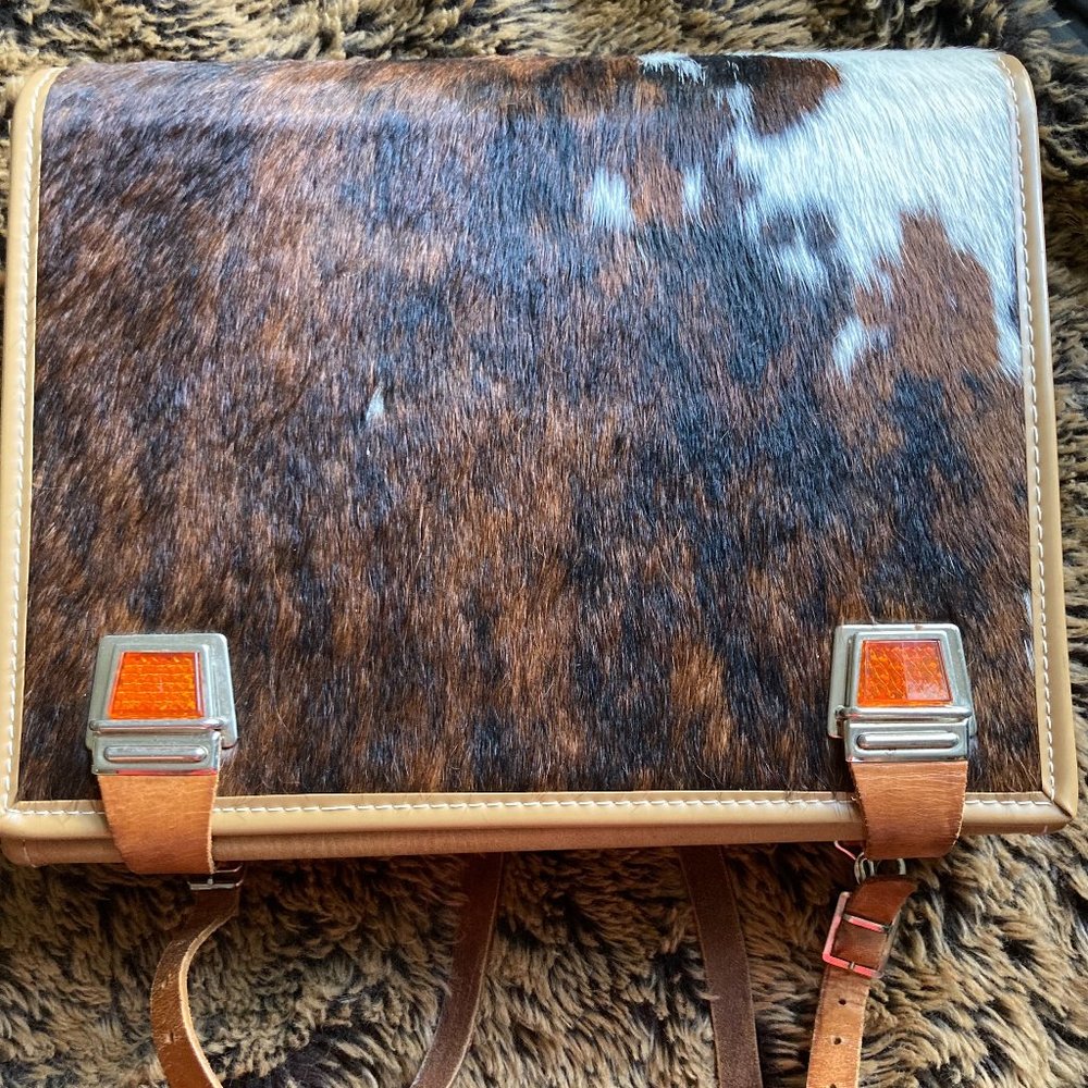 Vintage cow backpack